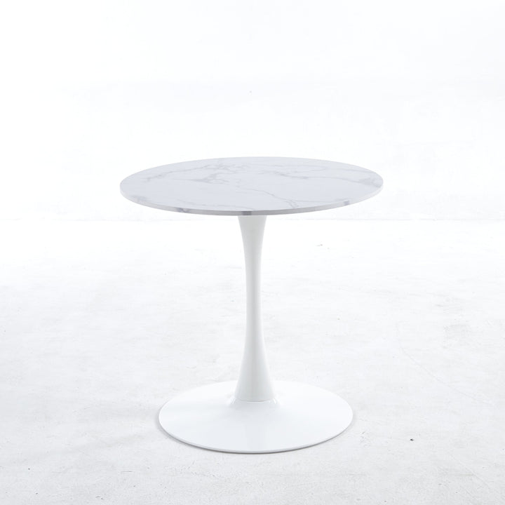 Elegant White Marble Dining Table  Modern MDF Kitchen Table and Executive Desk - Perfect for Dining Room and Home Image 7