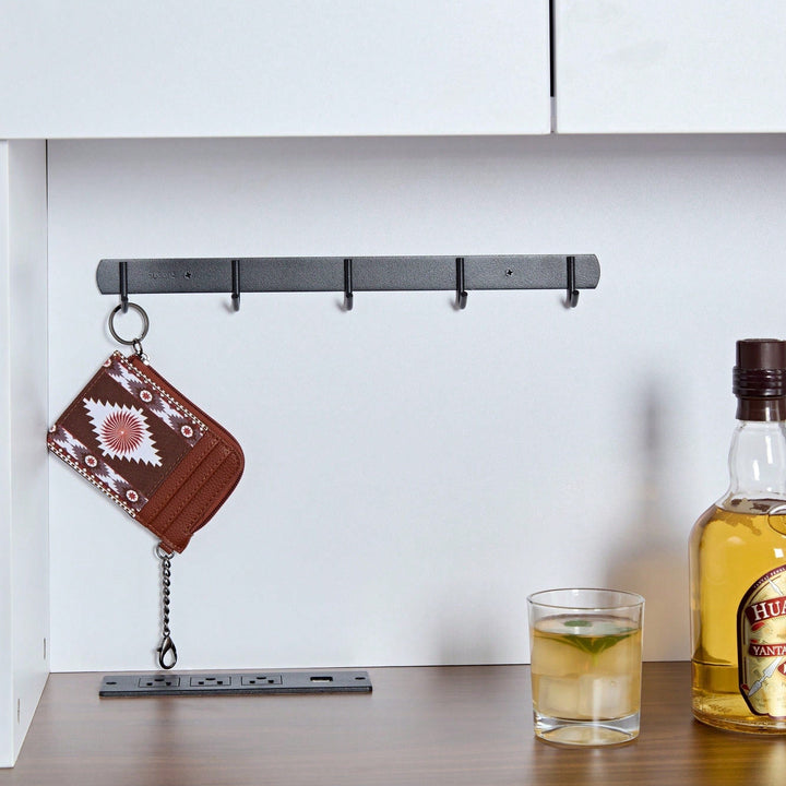 Farmhouse Kitchen Buffet Cabinet With Wine Storage And Power Outlets Image 9