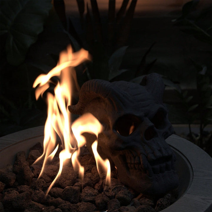 Fireproof Imitation Skull Gas Log For Natural Gas Or Propane Fireplaces, Fire Pits, Campfires, , And BBQs Image 10