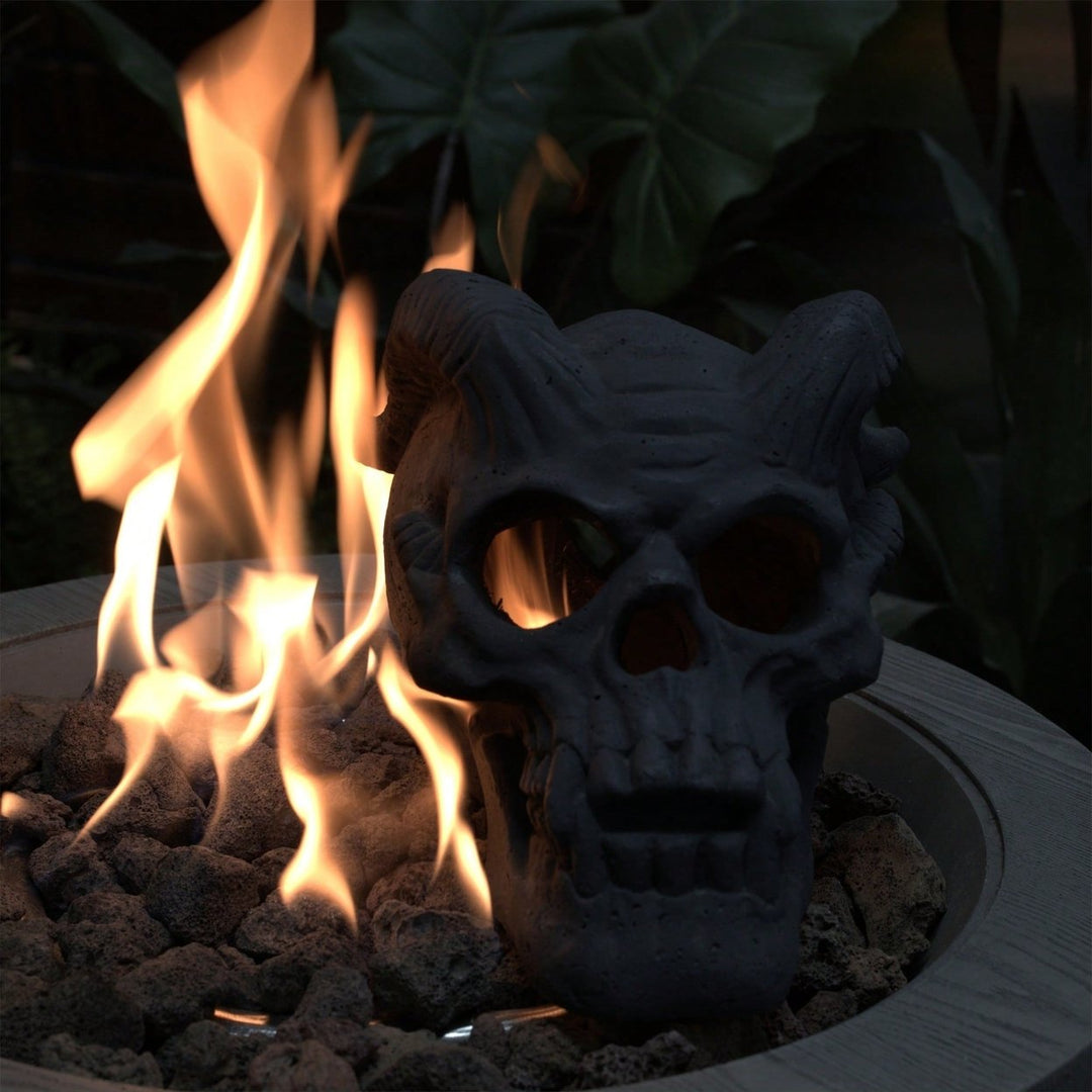 Fireproof Imitation Skull Gas Log For Natural Gas Or Propane Fireplaces, Fire Pits, Campfires, , And BBQs Image 11