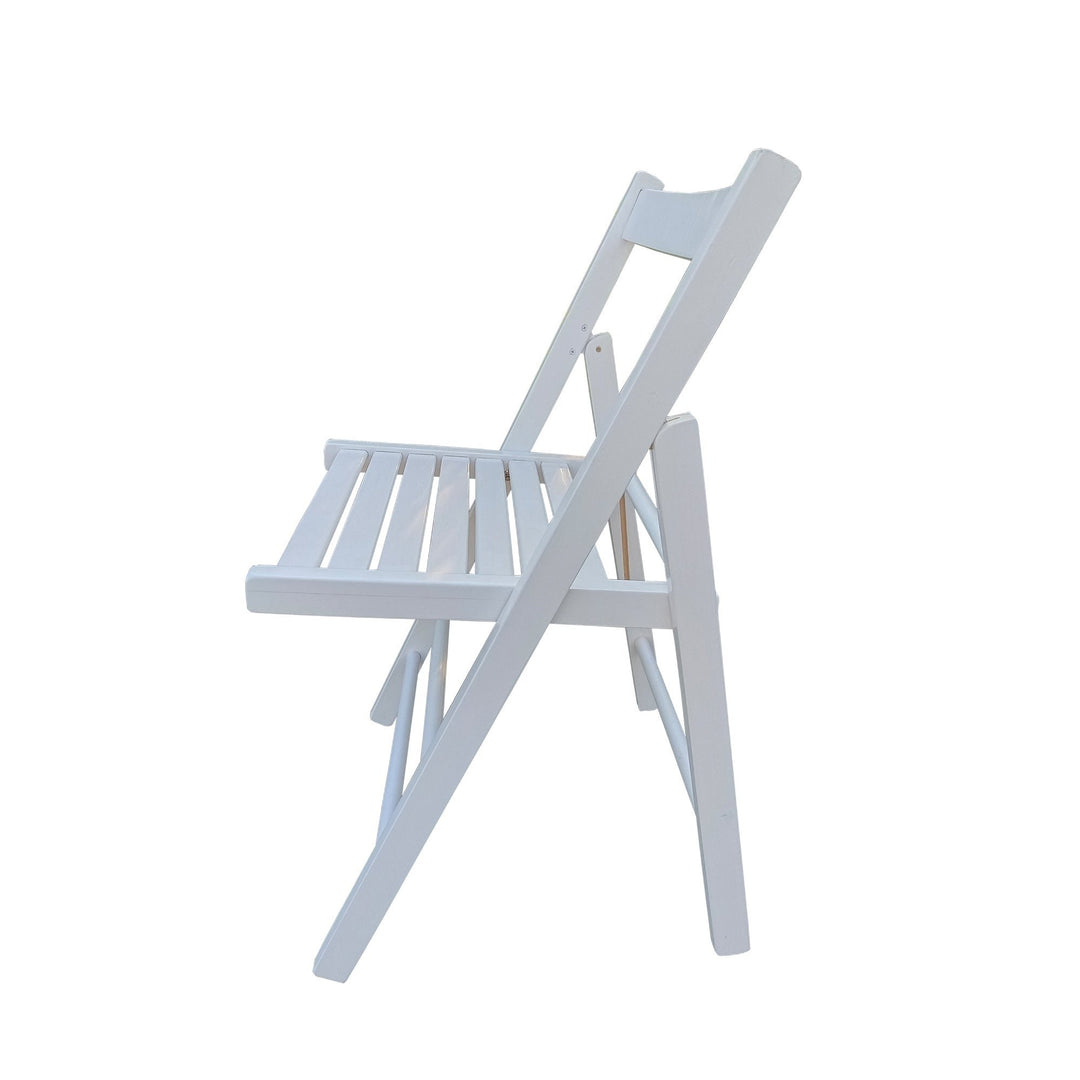 Folding Chair - Space-Saving Design, Lightweight and Portable, Comfort Seating for Indoor/Outdoor Use, White - Set of 2 Image 9