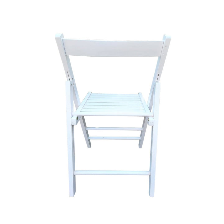 Folding Chair - Space-Saving Design, Lightweight and Portable, Comfort Seating for Indoor/Outdoor Use, White - Set of 2 Image 11