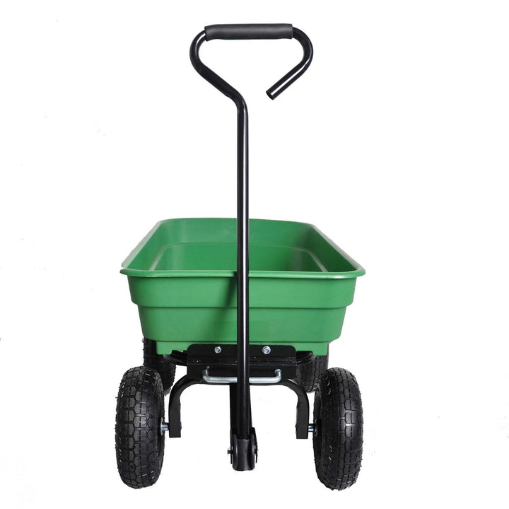 Folding Poly Garden Dump Truck  10 Pneumatic Tires, 300 lb Capacity, 75L Steel Frame Utility Cart Image 3