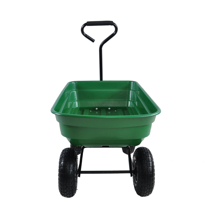 Folding Poly Garden Dump Truck  10 Pneumatic Tires, 300 lb Capacity, 75L Steel Frame Utility Cart Image 8