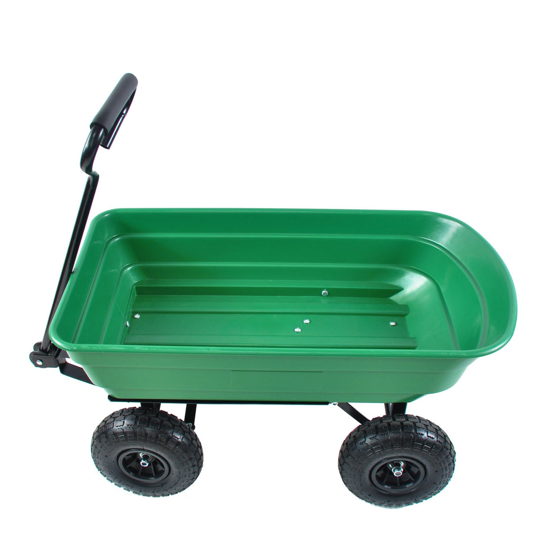 Folding Poly Garden Dump Truck  10 Pneumatic Tires, 300 lb Capacity, 75L Steel Frame Utility Cart Image 10