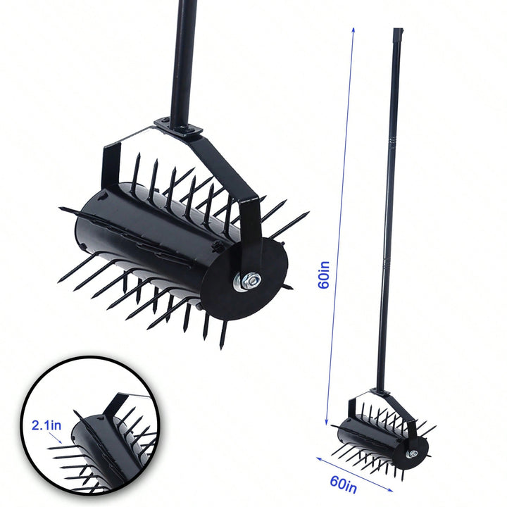 Manual Lawn Aerator with 58 Inch Handle for Enhanced Soil Aeration and Drainage for Healthier Lawns and Gardens Image 4