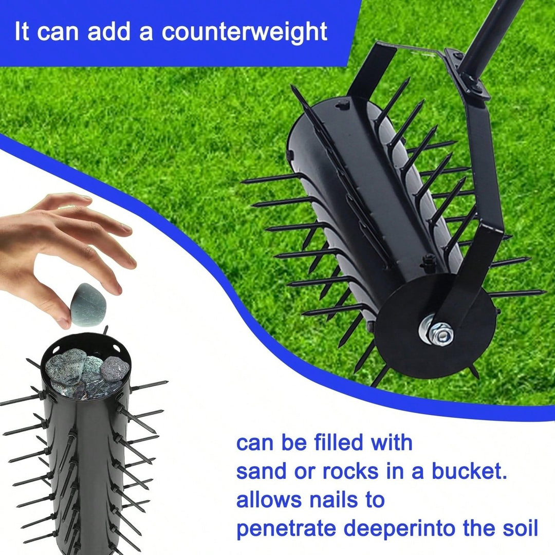 Manual Lawn Aerator with 58 Inch Handle for Enhanced Soil Aeration and Drainage for Healthier Lawns and Gardens Image 7