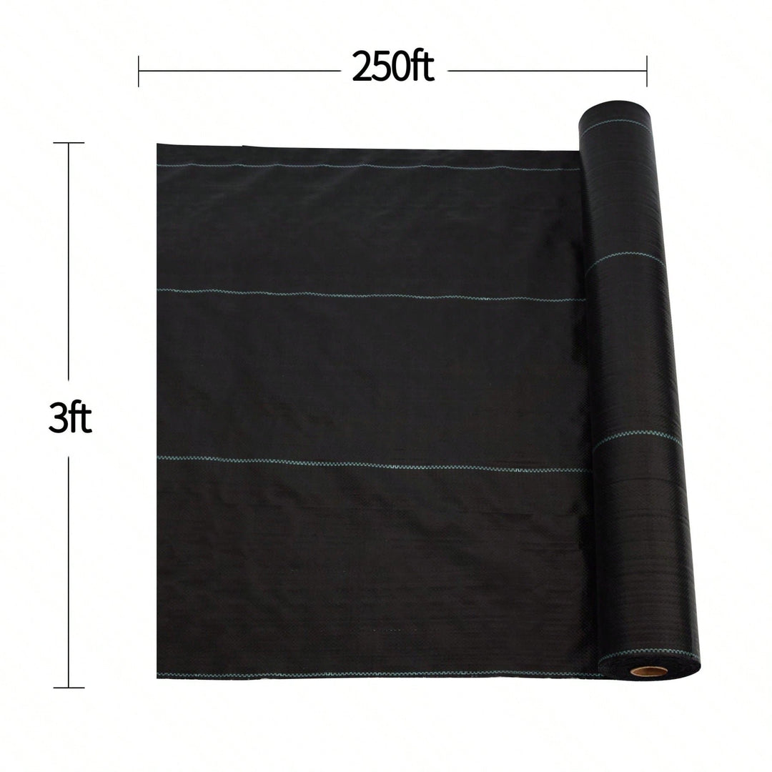 Heavy-Duty Landscape Fabric 3ft x 250ft Dual-Layer Weed Barrier for Garden Greenhouse Pathway Orchard Tear-Resistant Image 5