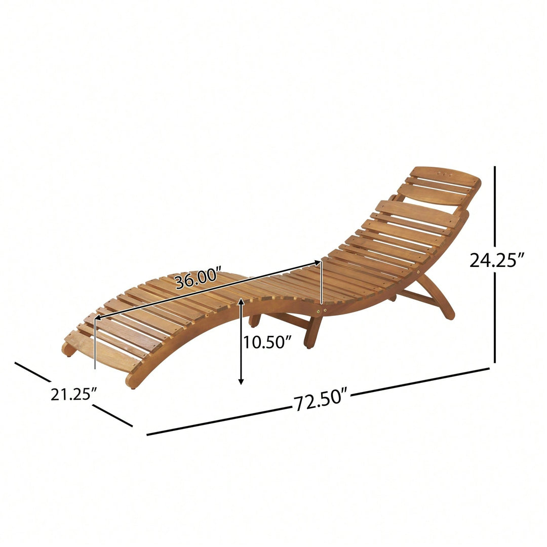 Grey Foldable Chaise Lounge For Outdoor Relaxation And Comfort Image 5