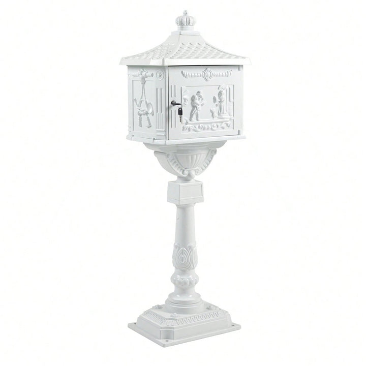 Mailbox - Cast Aluminum Mail Box Postal Box Security Heavy Duty Image 1