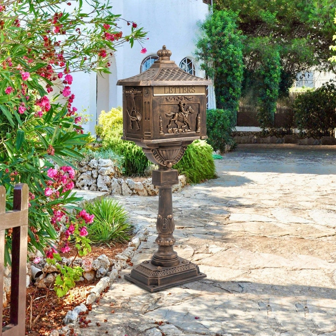 Mailbox - Cast Aluminum Mail Box Postal Box Security Heavy Duty Image 10