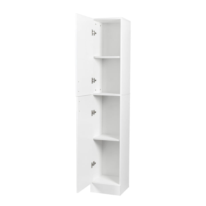 Freestanding Kitchen Cabinet with Adjustable Shelves and Double Doors - White Storage Unit for Dining Room and Home Image 6