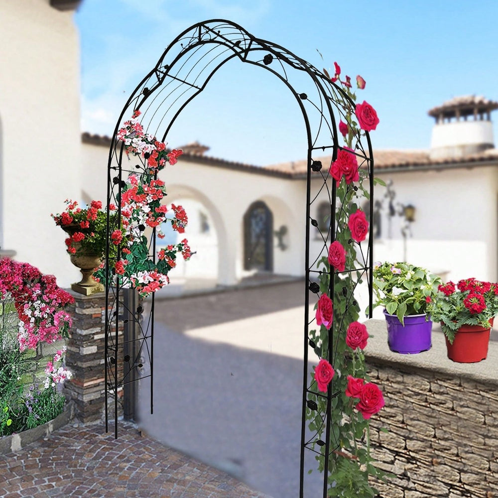 Garden Arch, Metal Arch Trellis, Garden Arbor Trellis, Climbing Plants Support, Rose Arch Image 2