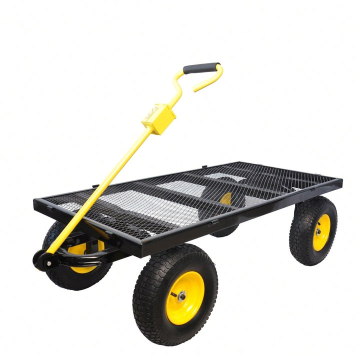 Garden Cart Trucks With 880 Lbs. Maximum Static Load, Pneumatic Tires And Spacious Bed Design For Easy Garden And Farm Image 4