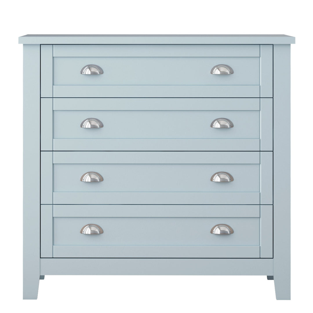 Grayish Blue Retro Buffet Sideboard with Solid Wood Frame and Plastic Door Panels for Dining Room and Living Room Image 7