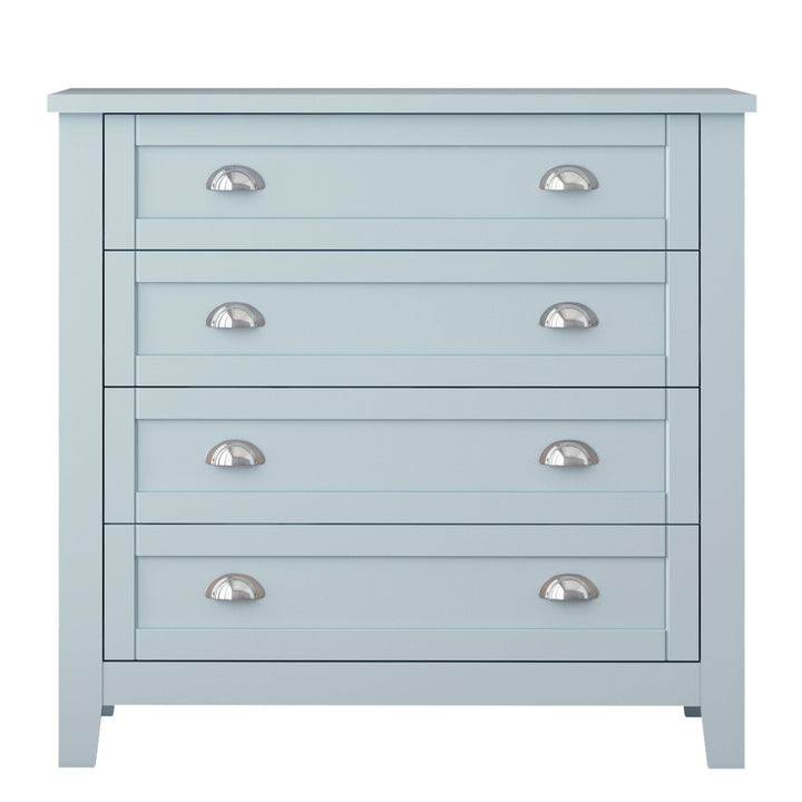 Grayish Blue Retro Buffet Sideboard with Solid Wood Frame and Plastic Door Panels for Dining Room and Living Room Image 7