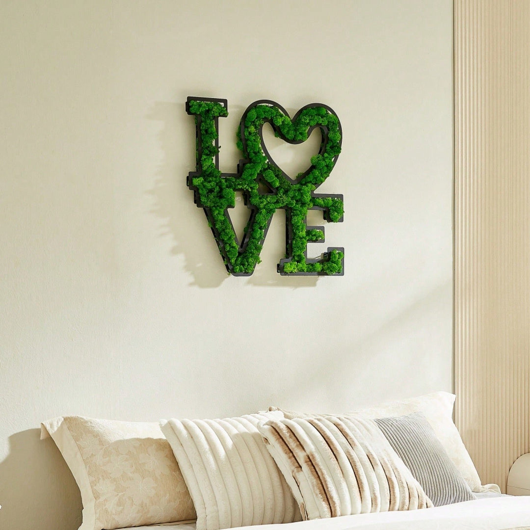 LOVE Letter Art Moss -Friendly Low Maintenance Craftsmanship Design Image 4