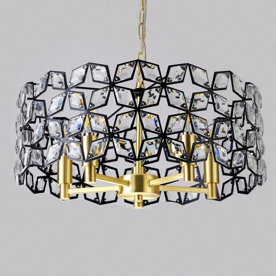 Luxury K9 Crystal Round Chandelier Elegant Light Fixture for Living Room Bedroom Dining Room Image 1