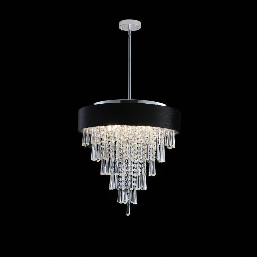 Luxury K9 Crystal Round Chandelier for Living Room Elegant Light Fixture Perfect for Bedroom and Dining Room Easy Image 1