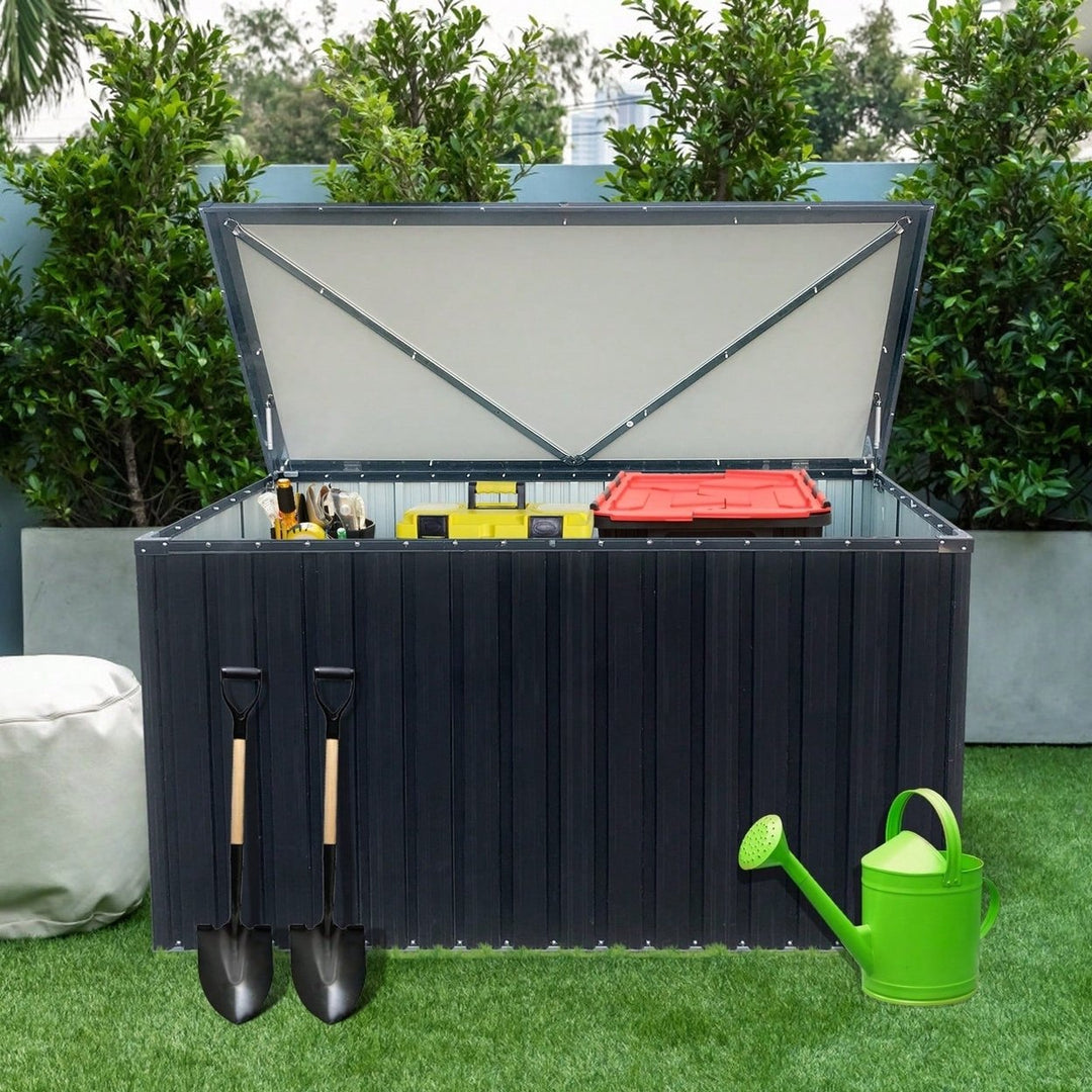 Large Weatherproof Outdoor Storage Box for Patio Garden Toys Cushions and Tools Image 2