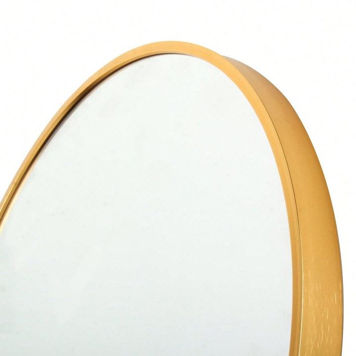 Modern 24 Inch Round Wall Mirror for Bathroom and Living Room Decor Easy to Install fine Reflection Image 9