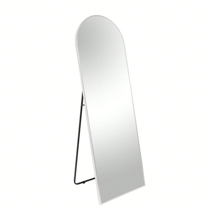 Modern 65x22 Inch Metal Arch Full Length Mirror with HD Glass Anti-Rust Aluminum Frame Shatterproof Film Easy Image 9