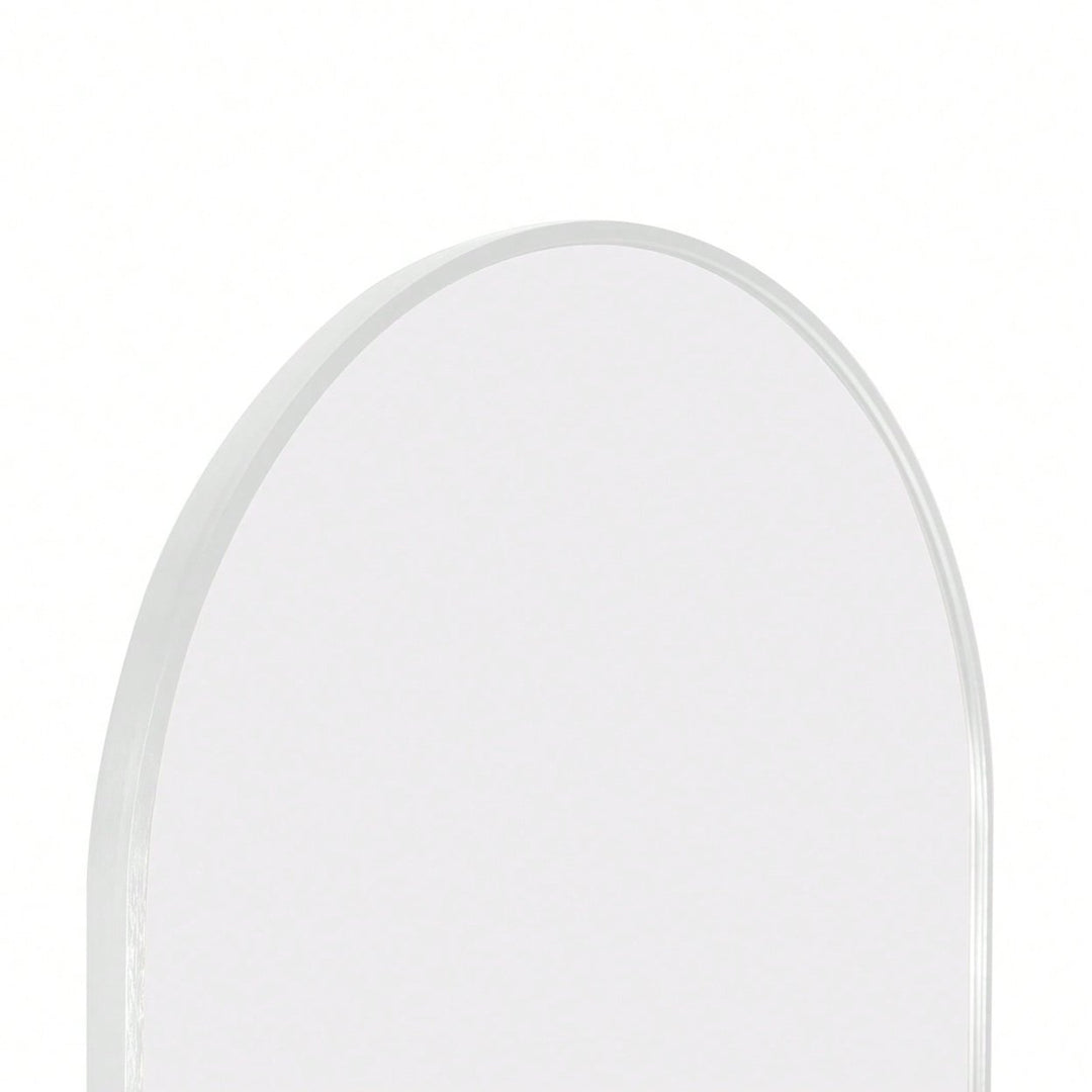 Modern 65x22 Inch Metal Arch Full Length Mirror with HD Glass Anti-Rust Aluminum Frame Shatterproof Film Easy Image 11