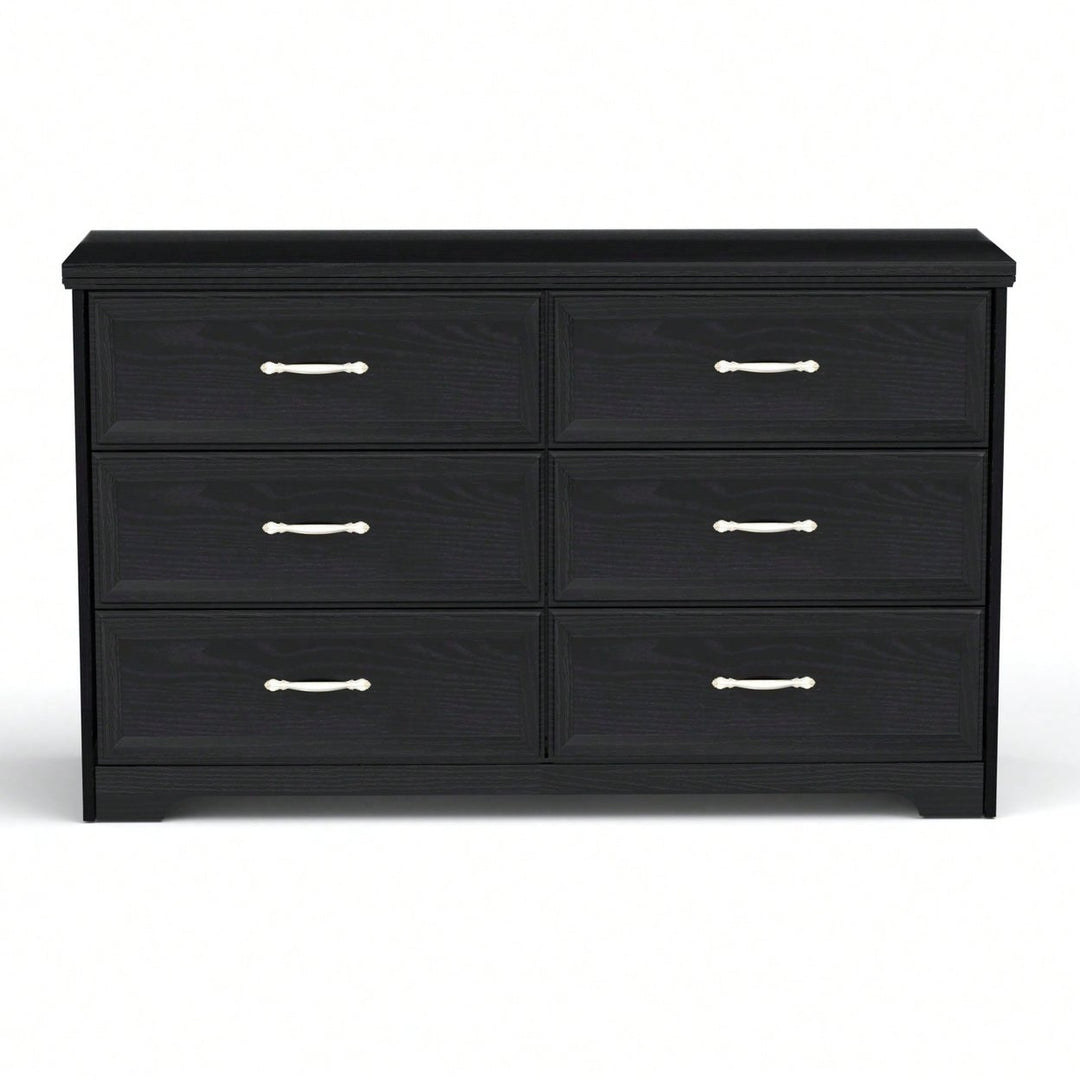 Modern 9 Drawer Dresser with Metal Slides and Anti-Tip Straps for Bedroom Living Room Hallway 47.6L x 15.7W x 28.9H Image 1