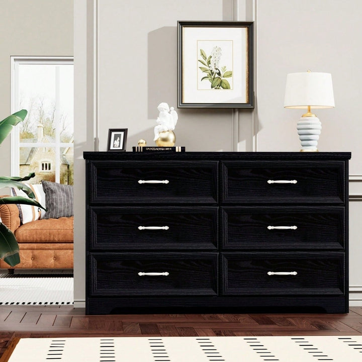 Modern 9 Drawer Dresser with Metal Slides and Anti-Tip Straps for Bedroom Living Room Hallway 47.6L x 15.7W x 28.9H Image 4