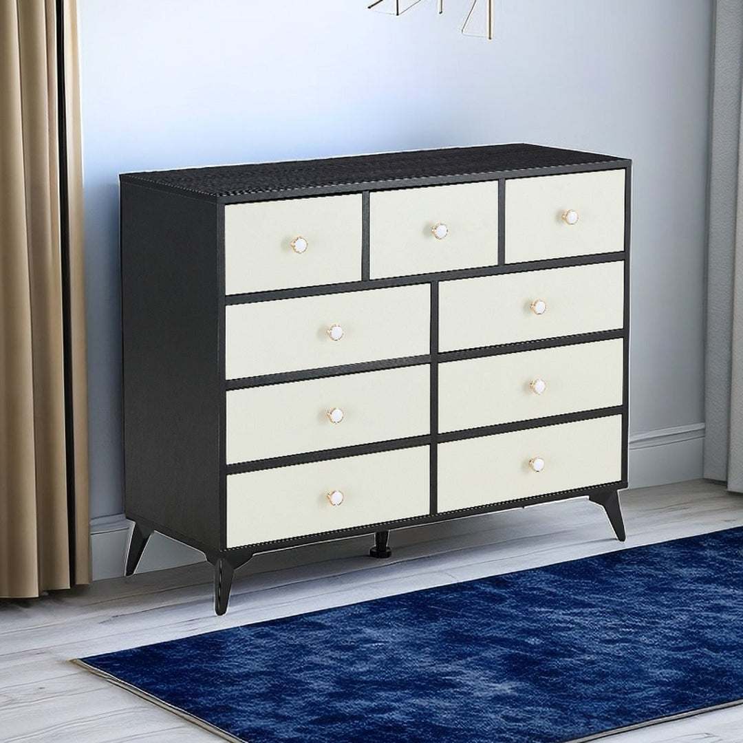 Modern 9-Drawer Storage Cabinet for Bedroom and Living Room Organization Stylish MDF Chest for Kitchen and Hallway Image 3