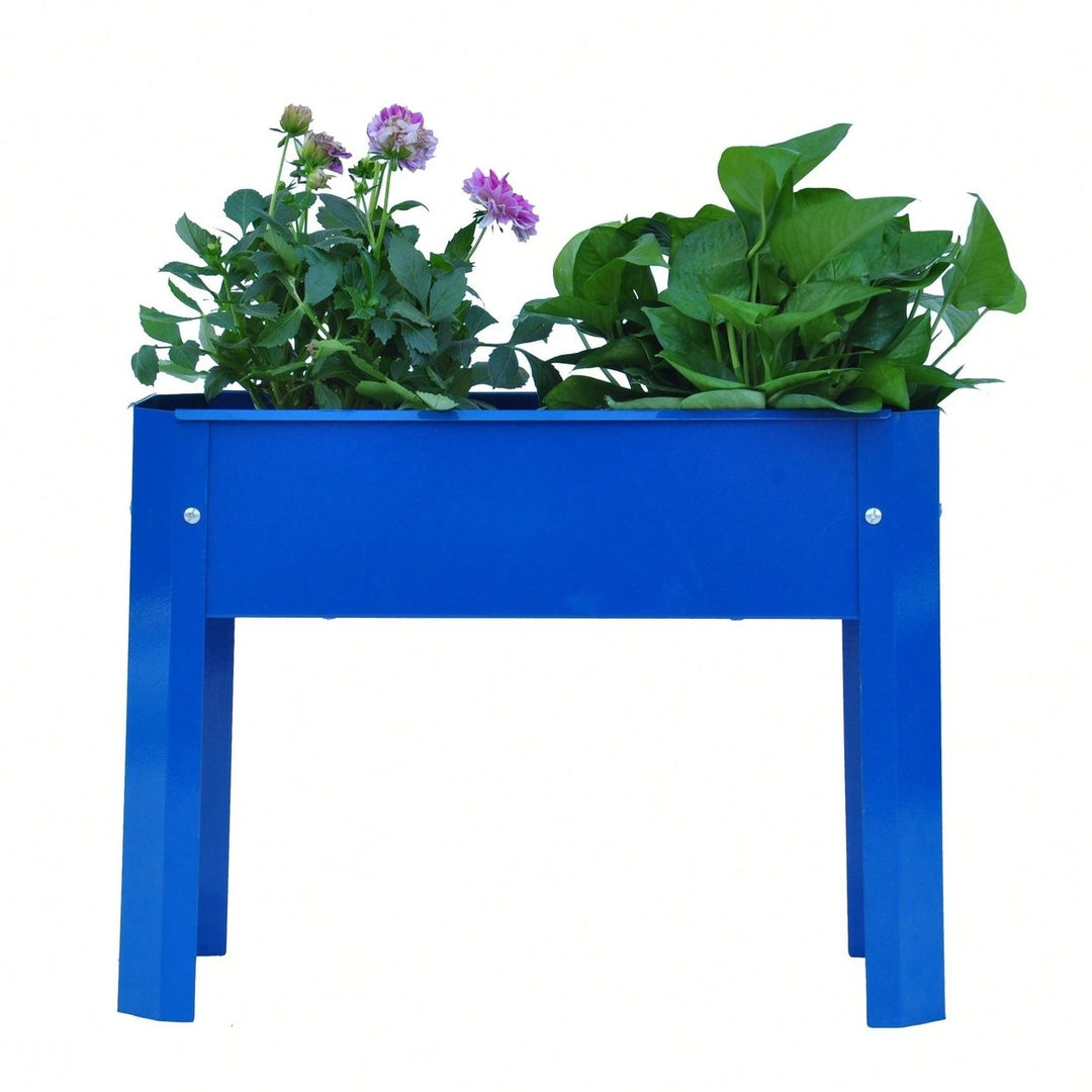 Metal Elevated Garden Bed for Outdoor Plants and Vegetables - Large Flowerpot Box for Backyard and Terrace Image 10