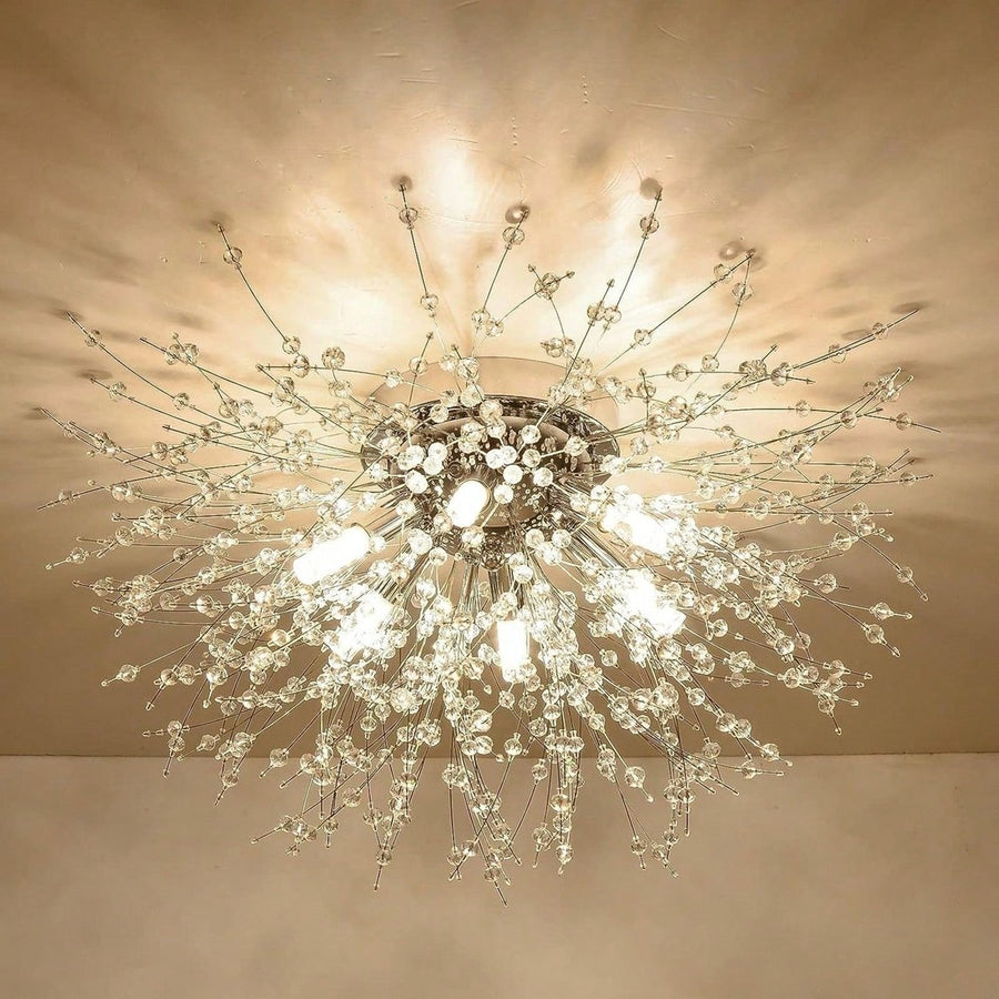 Modern Sputnik Flush Mount Ceiling Light, LED Ceiling Light Fixtures For Bedroom Kitchen Island Entryway Hallway Foyer Image 1