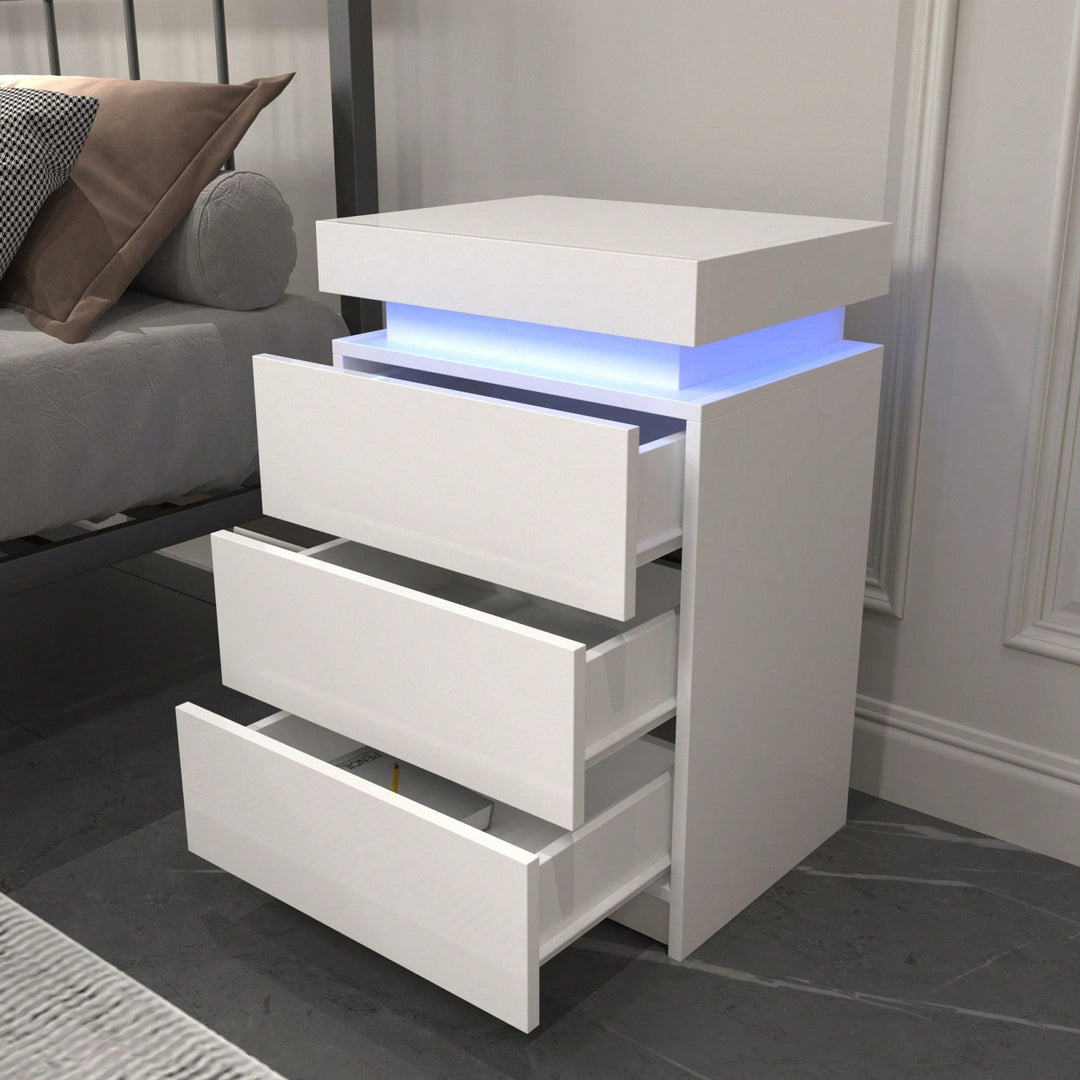 Modern Multi-Colour LED Night Table Bedside Tables For Bedroom, Living Room Image 5