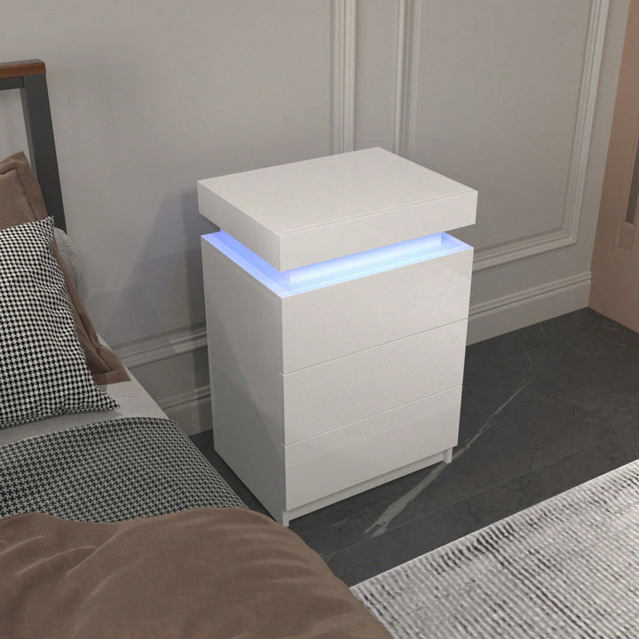 Modern Multi-Colour LED Night Table Bedside Tables For Bedroom, Living Room Image 6