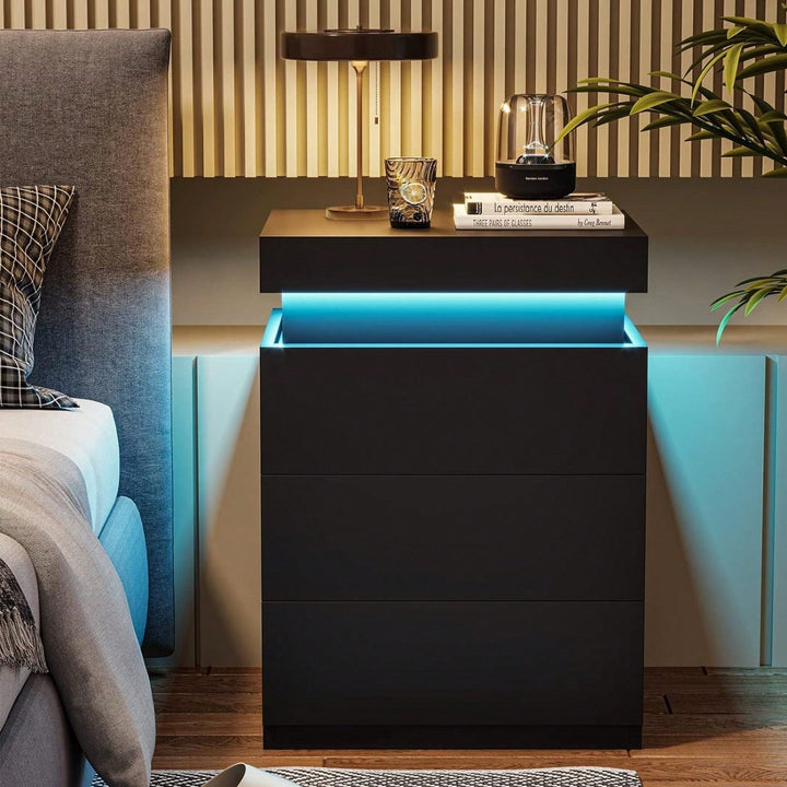 Modern Multi-Colour LED Night Table Bedside Tables For Bedroom, Living Room Image 8