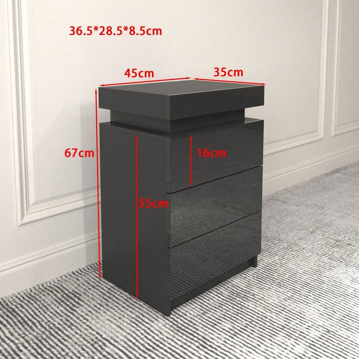 Modern Multi-Colour LED Night Table Bedside Tables For Bedroom, Living Room Image 11