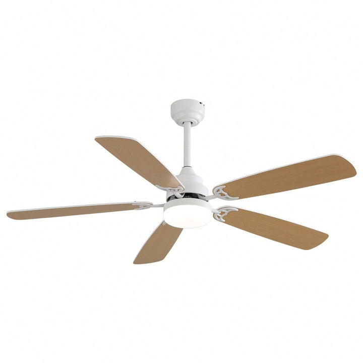 Modern 52 Inch Dimmable Ceiling Fan with Remote Control and Reversible DC Motor for Indoor Use in Farmhouse Living Room Image 1