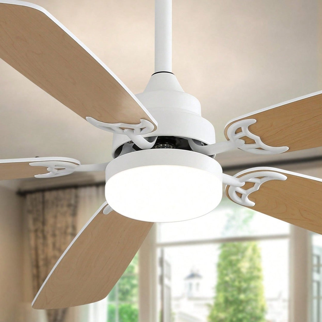 Modern 52 Inch Dimmable Ceiling Fan with Remote Control and Reversible DC Motor for Indoor Use in Farmhouse Living Room Image 4