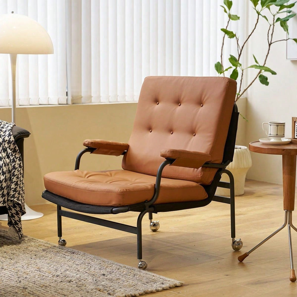 Modern Accent Chair High Back, Living Room Chairs With Metal Legs And Soft Padded, Sofa Chairs For Home Image 2