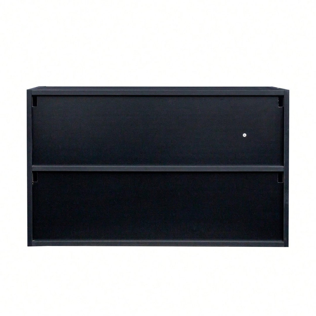 Modern Black Glass Door Shoe Box Shoe Storage Cabinet With RGB Led Light, Easy To Clean, Practical Design, Image 3