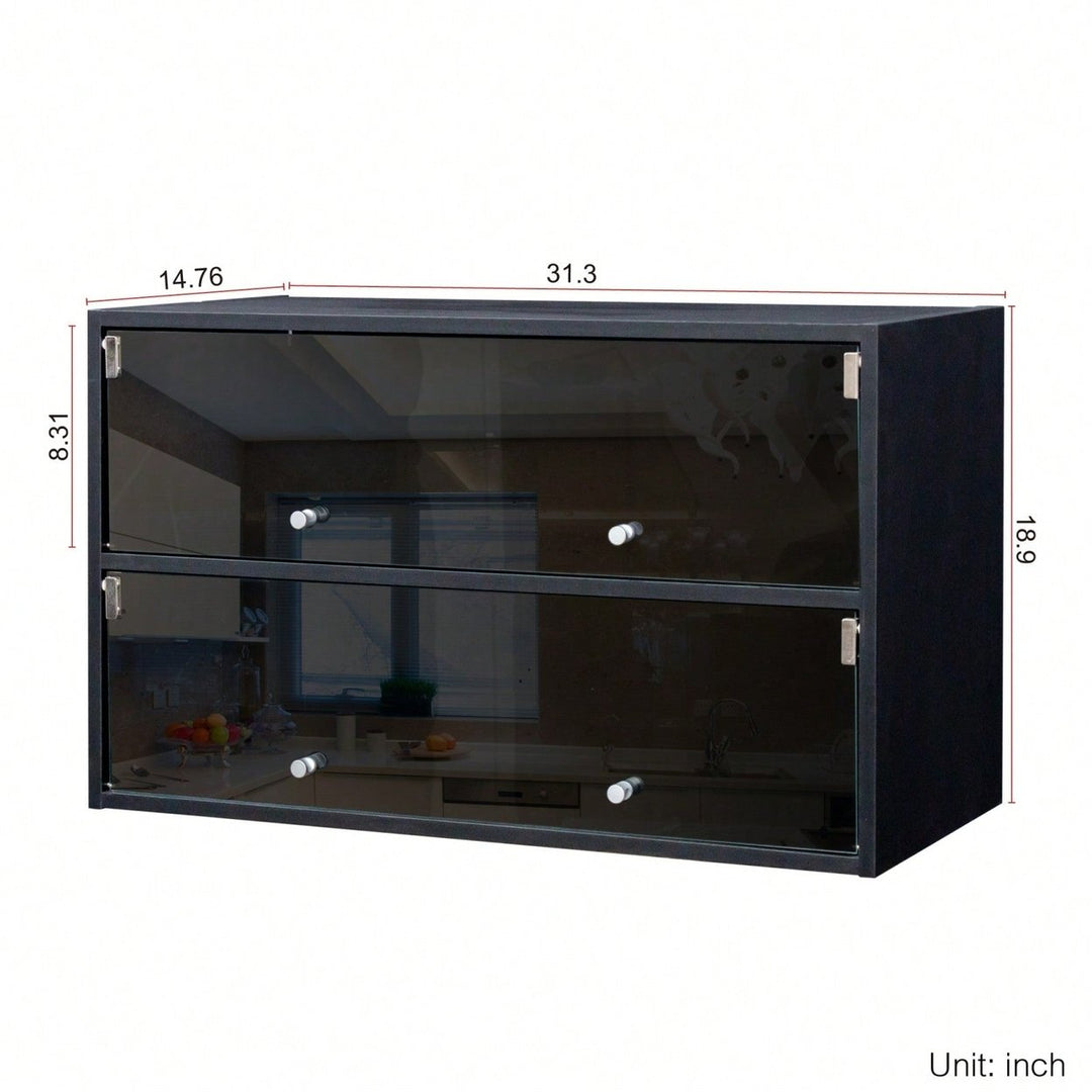 Modern Black Glass Door Shoe Box Shoe Storage Cabinet With RGB Led Light, Easy To Clean, Practical Design, Image 5