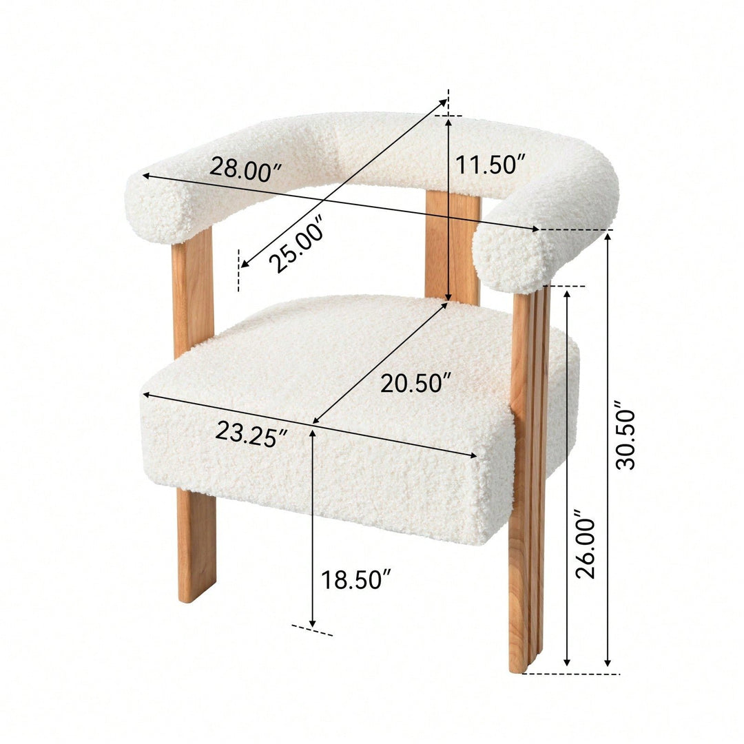 Mid-Century Modern Barrel Accent Chair Image 5