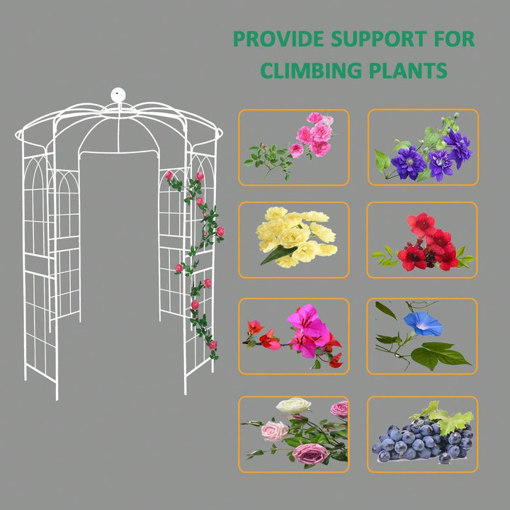 Metal Garden Arch Iron Garden Arbors Gazebo Dia High Birdcage Shape Pergola Pavilion For Wedding Ceremony Image 5