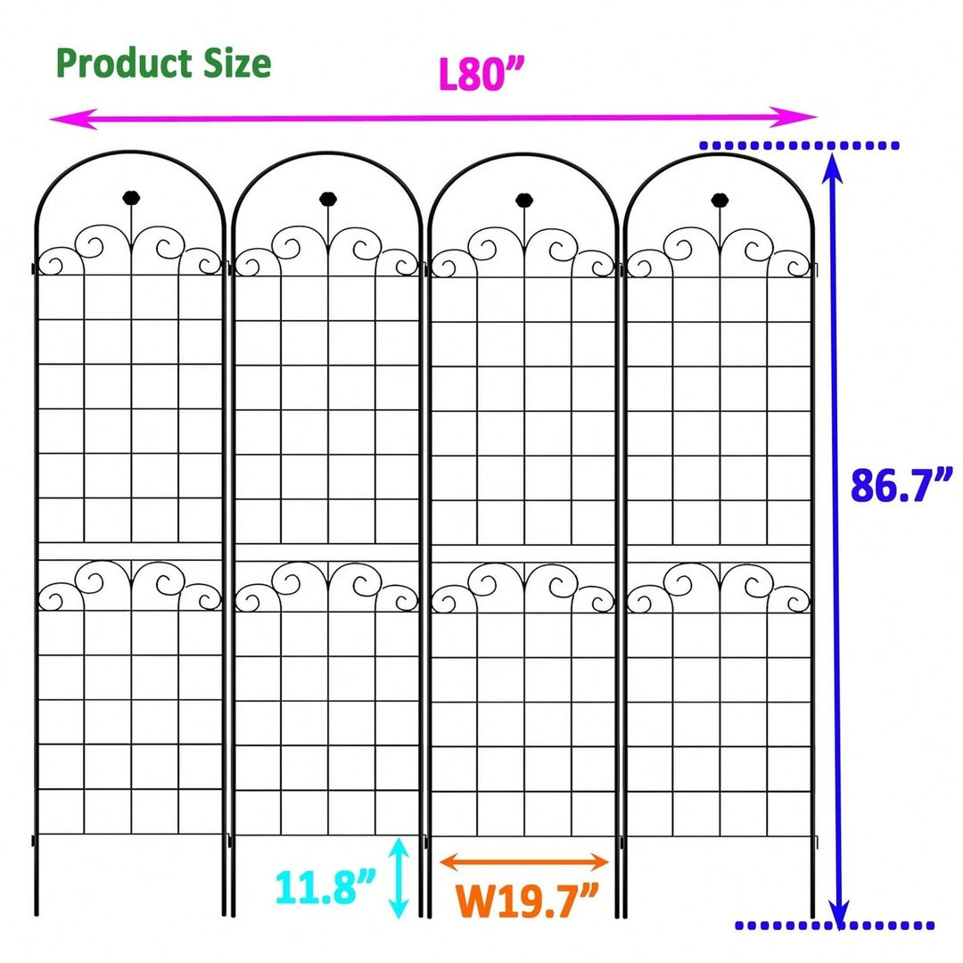 Metal Garden Trellis For Climbing Plants Outdoor 86.7 X 19.7 Rustproof Plant Support Rose Trellis Netting Trellis Image 5