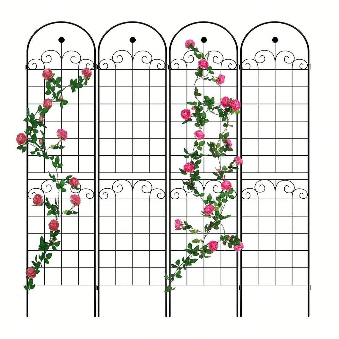 Metal Garden Trellis For Climbing Plants Outdoor 86.7 X 19.7 Rustproof Plant Support Rose Trellis Netting Trellis Image 7