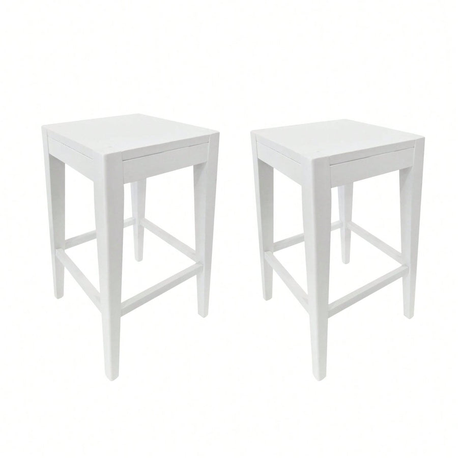 Modern Counter Stool Set Of 2 - Stylish Height Adjustable Seats For Kitchen Or Bar Image 1