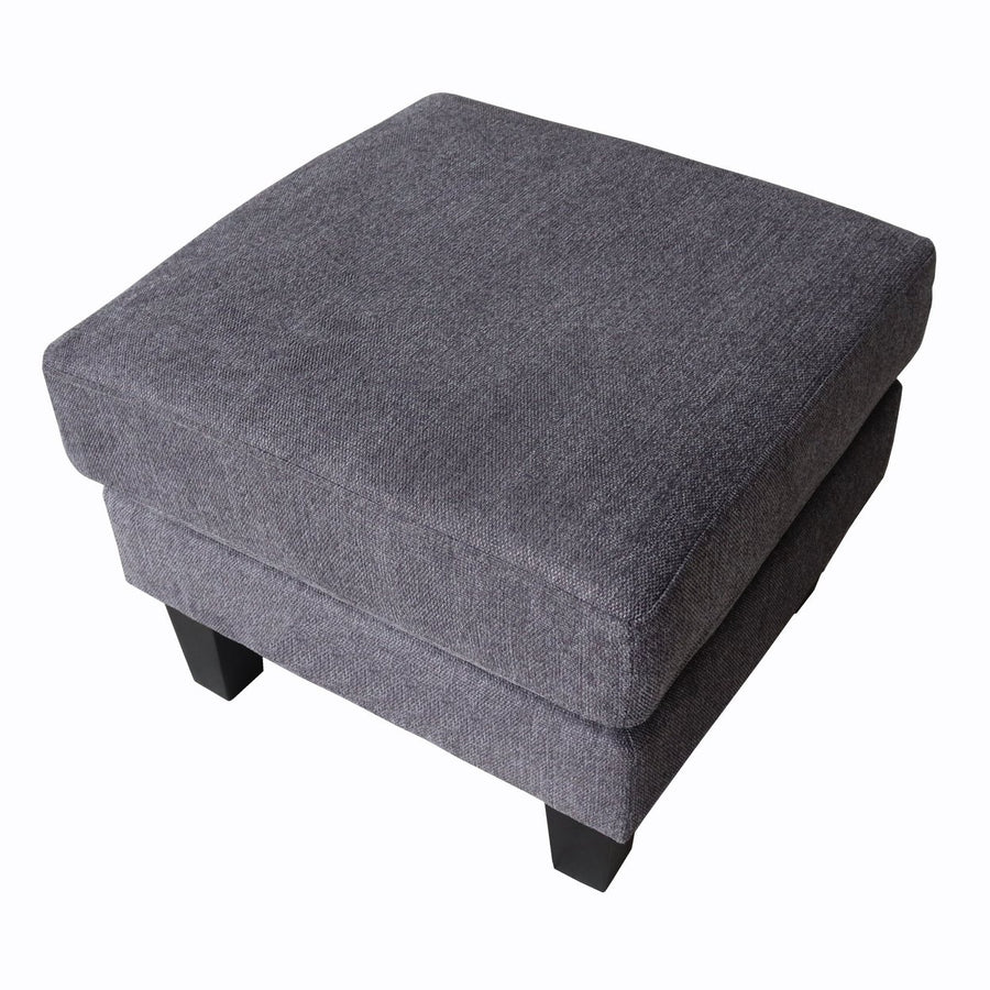 Modern Dark Grey Fabric Ottoman for Living Room, Bedroom, and Entryway  Stylish Storage Solution and Comfortable Image 1