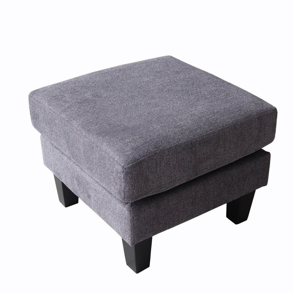 Modern Dark Grey Fabric Ottoman for Living Room, Bedroom, and Entryway  Stylish Storage Solution and Comfortable Image 2