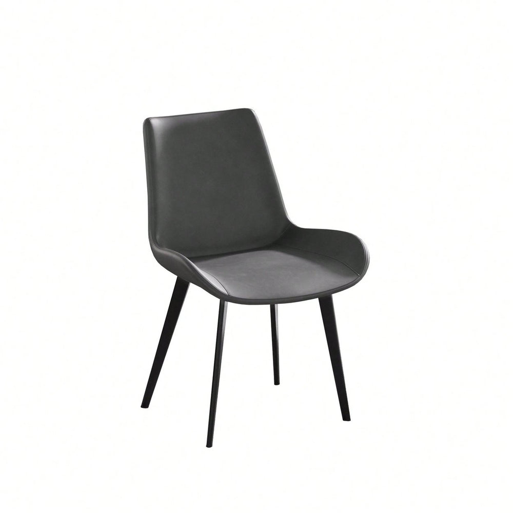 Modern Dining Chair Living Room Black Metal Leg Dining Chair-4pcs/Ctn Image 2