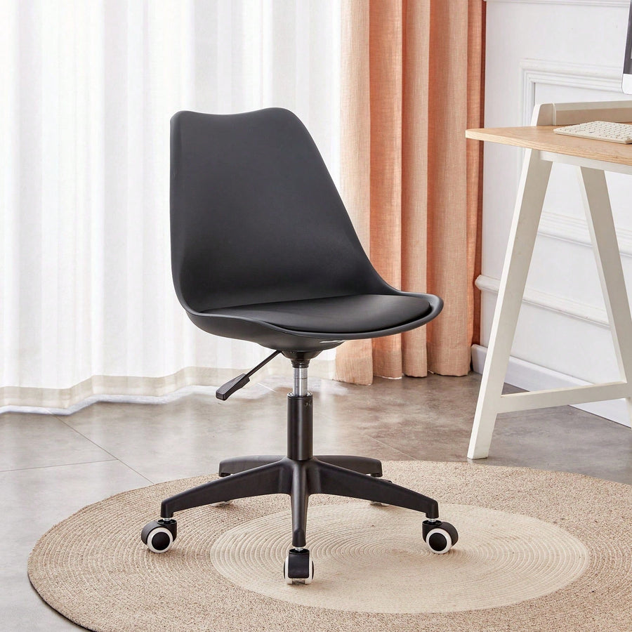 Modern Family Adjustable 360 Swivel Office Chair Armless Design for Home Office Bedroom Dining Room Image 1